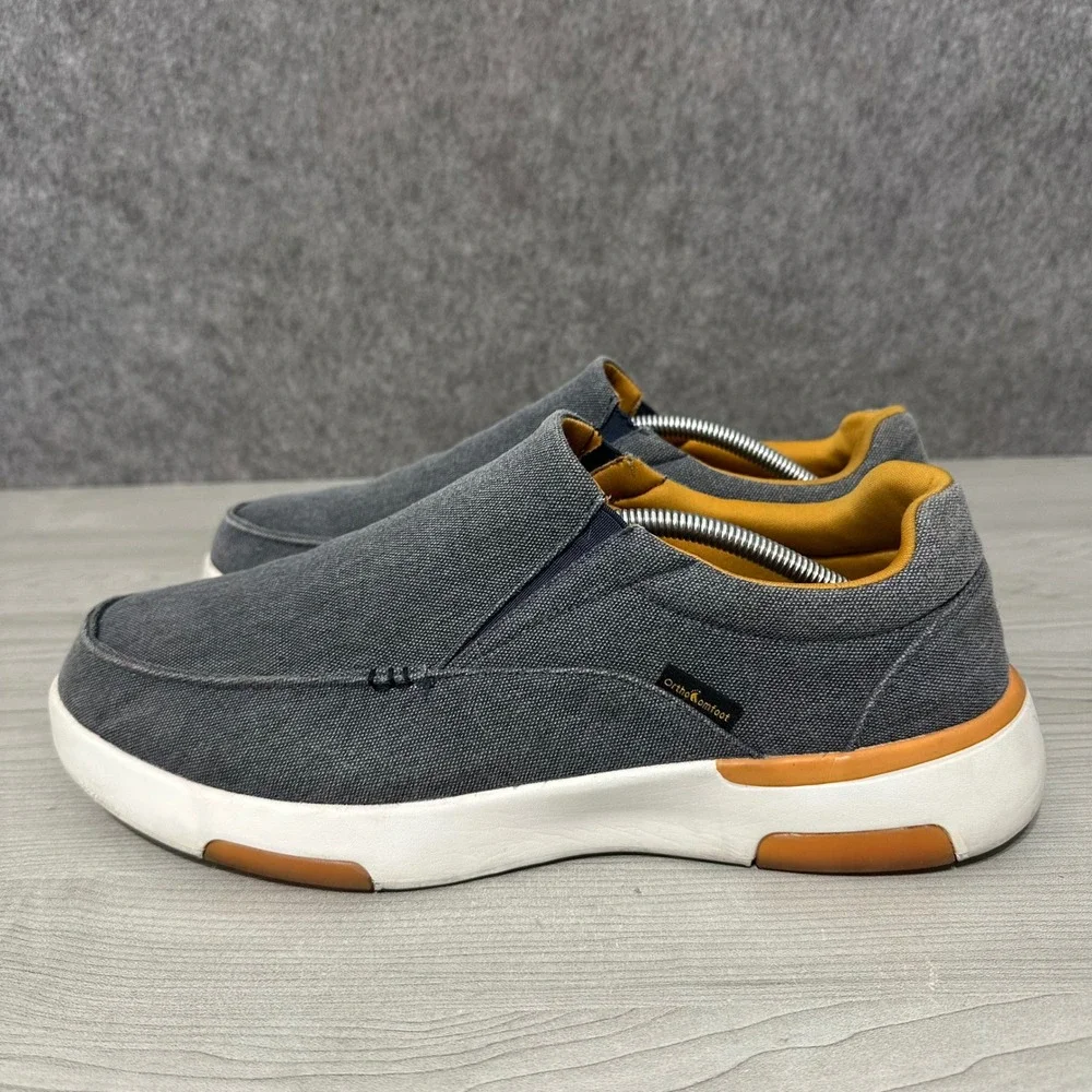 OrthoComfoot Slip On Loafers Mens EU‎ 47 US 13 Gray Arch Support Boat Shoes